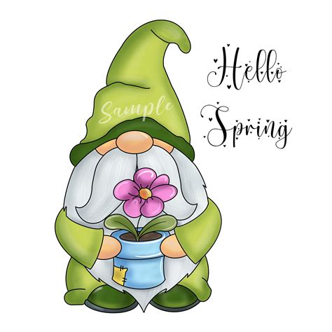 Gnome Welcome Sign Svg - Garden Gnome Svg Files For Cricut - Honey Bee Svg - Welcome Svg Cut Files - Floral Gnome Svg Clipart Iron On. . Spring gnomes clipart